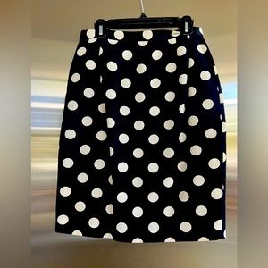 Vintage ADRIENNE VITTADINI  BLACK WITH WHITE POLKA DOT SKIRT